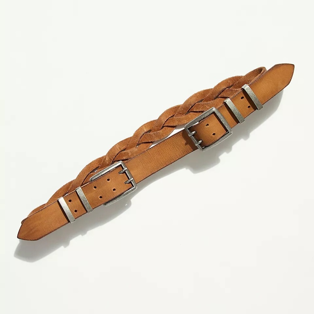 Free People Tan Braided Belt